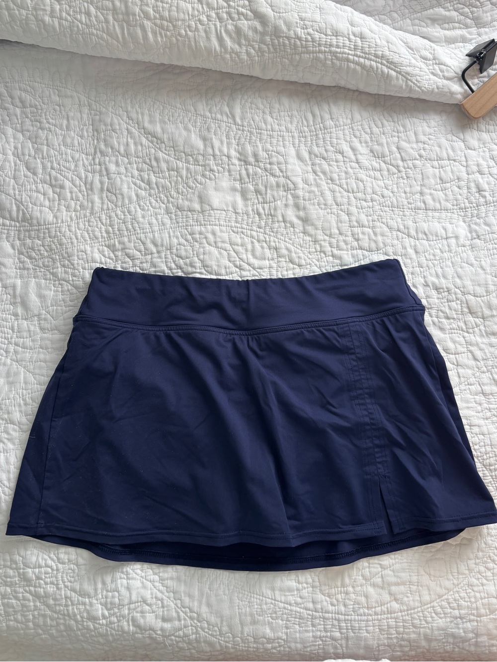 Lands' End Navy Athletic Skort / Bathing Suit Skirt with Built-In Shorts